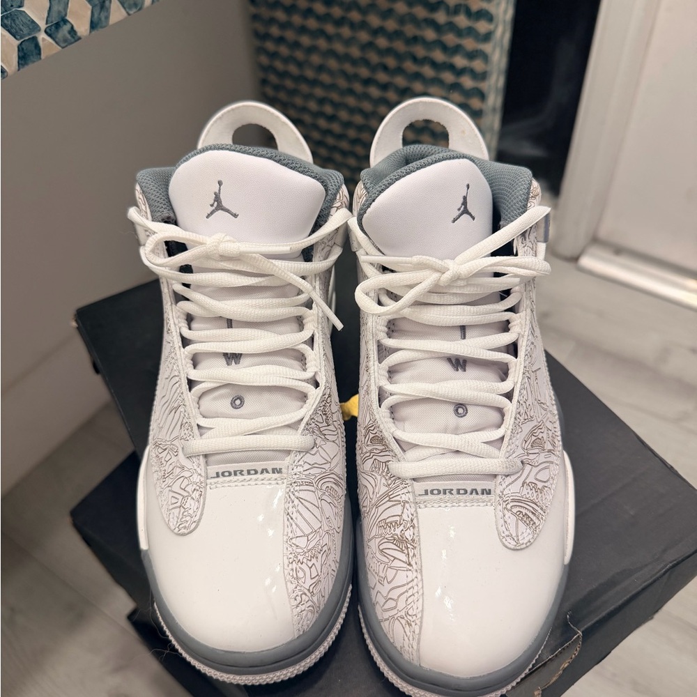 Jordan Dub Zero White and Gray Sneakers